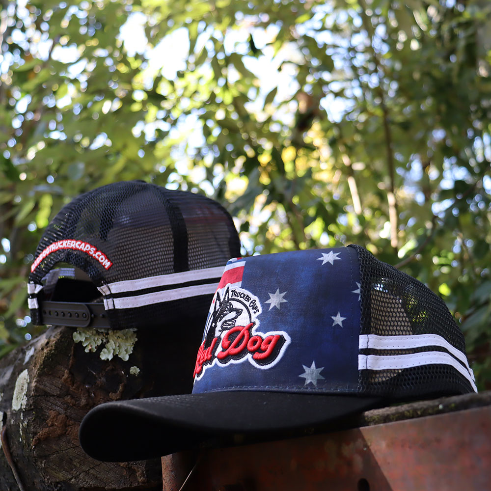 Red Dog Aussie Spirit Trucker Cap Australian flag design