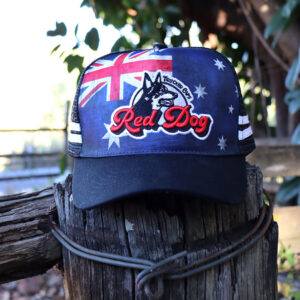 Aussie Spirit Trucker Cap with Red Dog embroidered logo